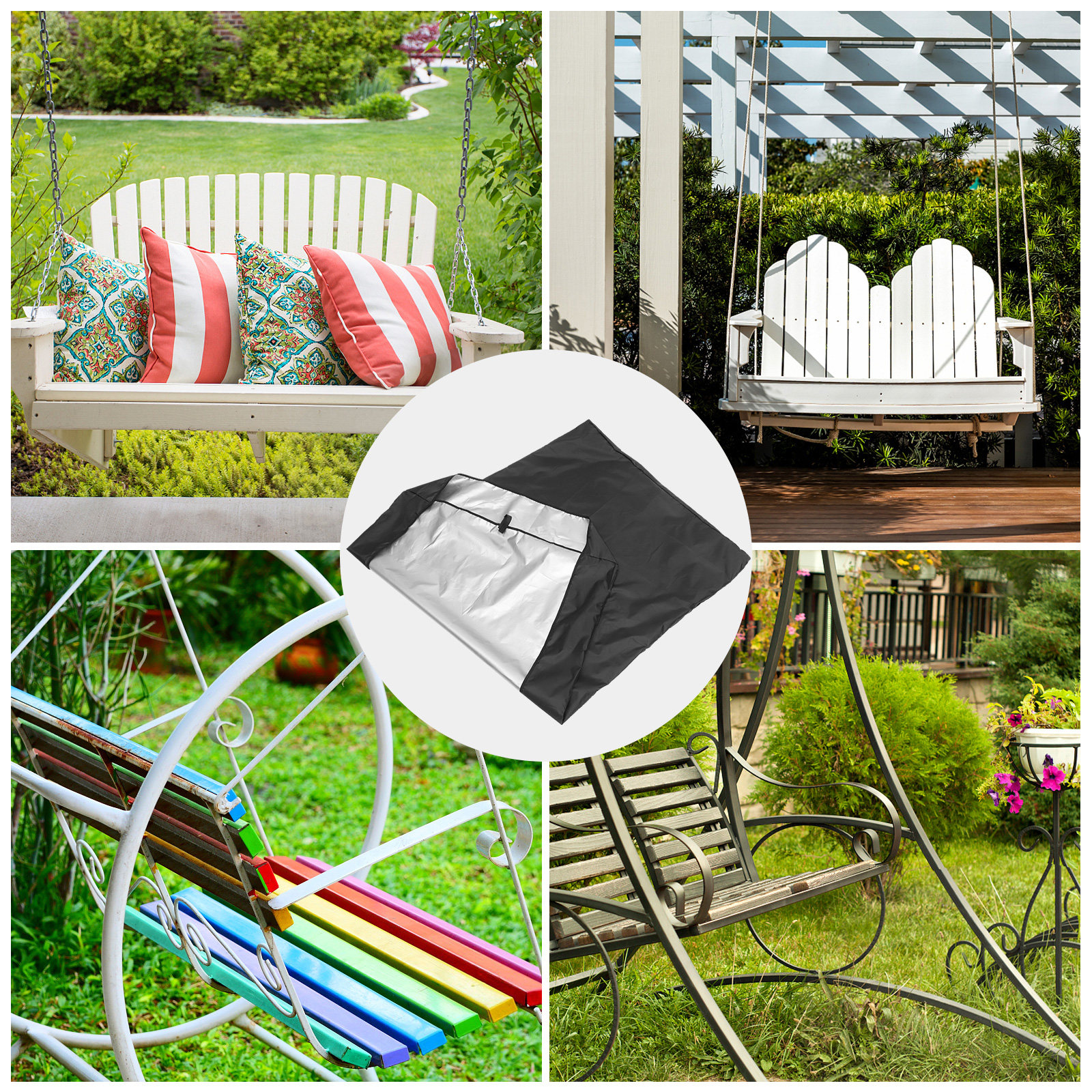 Oxford Fabric Hanging Swing Ch - Outdoor Furniture Heavy Duty reseña y precio