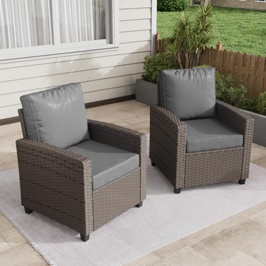 2 Pieces Patio Furniture Set O - Outdoor Furniture Rattan reseña y precio