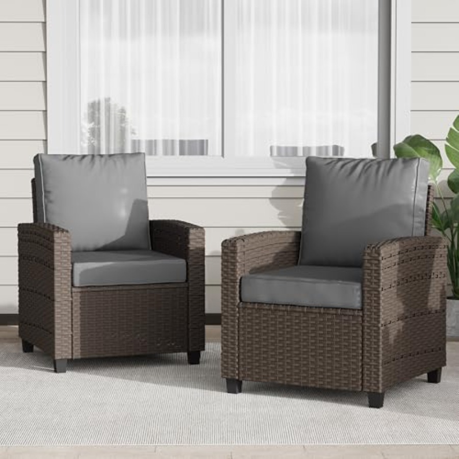 2 Pieces Patio Furniture Set O - Outdoor Furniture Rattan reseña y precio