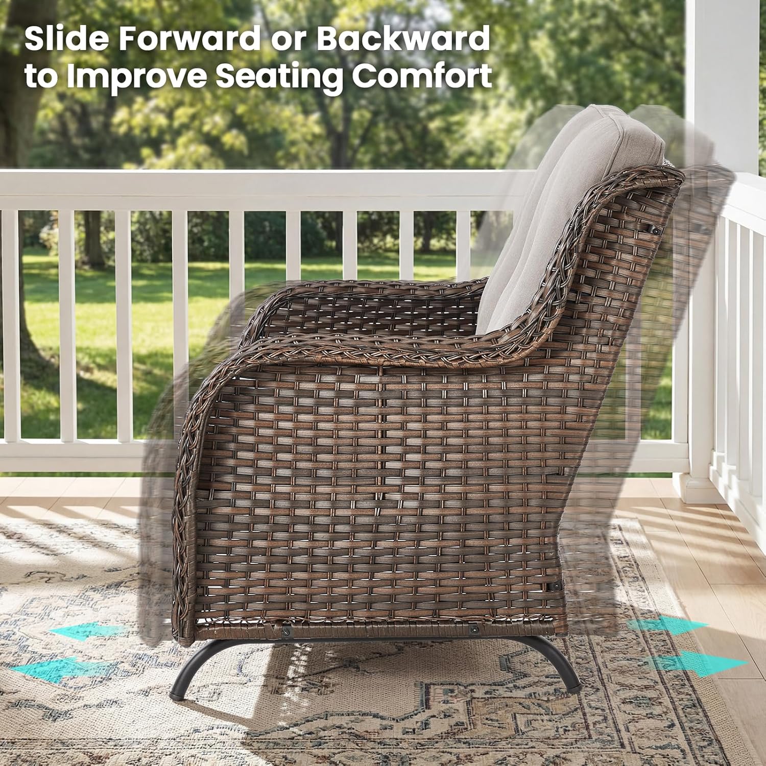 Patio Loveseat Sofa, Outdoor W - Outdoor Furniture Loveseat reseña y precio