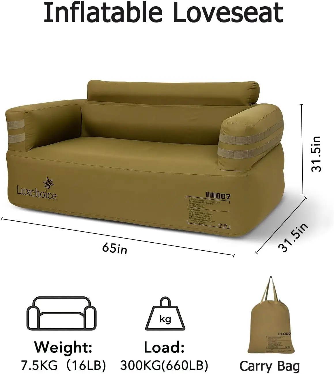 Portable Inflatable Couch for  - Outdoor Furniture Luxury reseña y precio