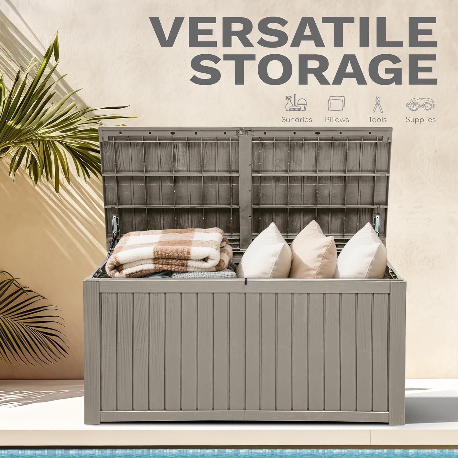 220 Gallon Extra-Large Patio D - Outdoor Furniture With Storage reseña y precio