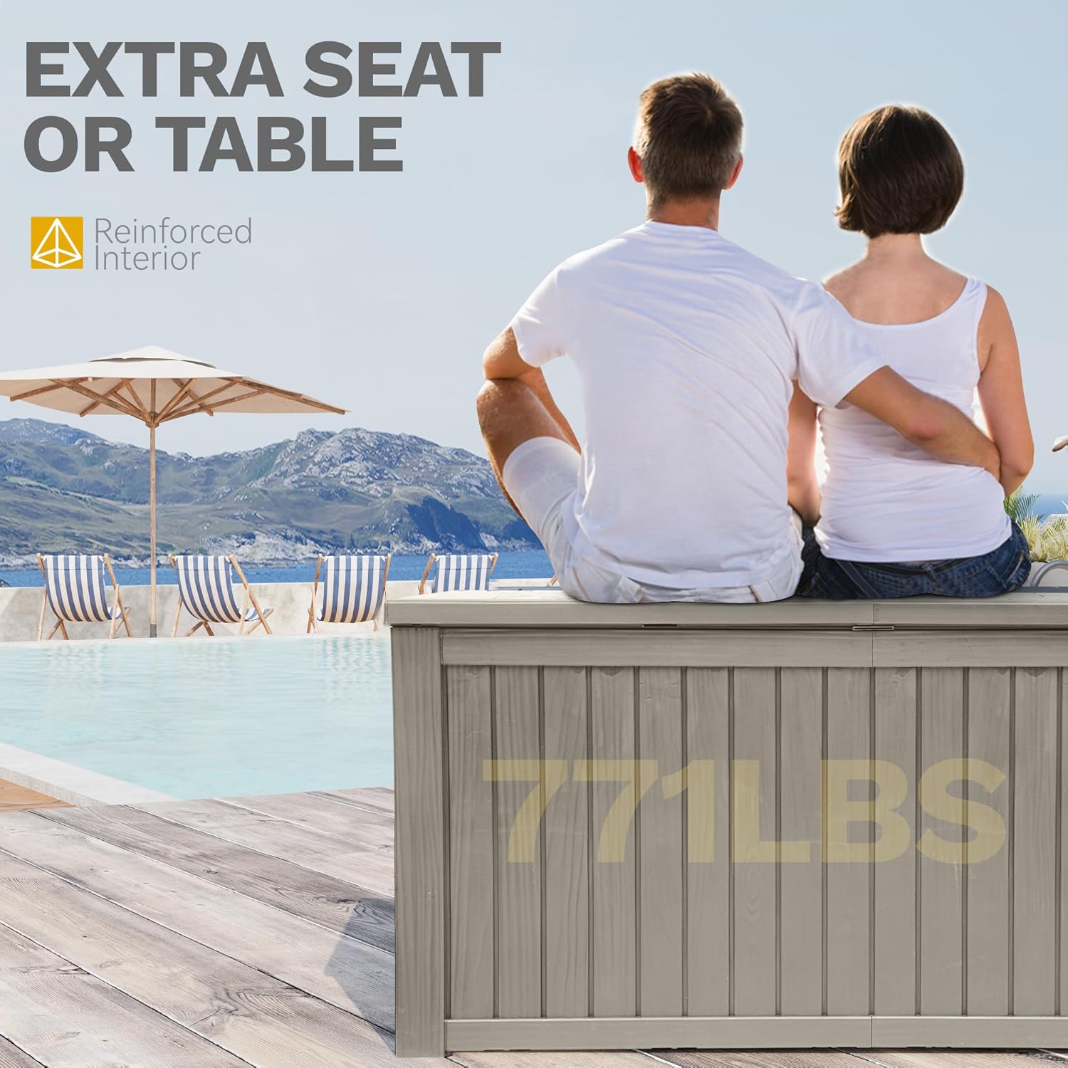220 Gallon Extra-Large Patio D - Outdoor Furniture With Storage reseña y precio
