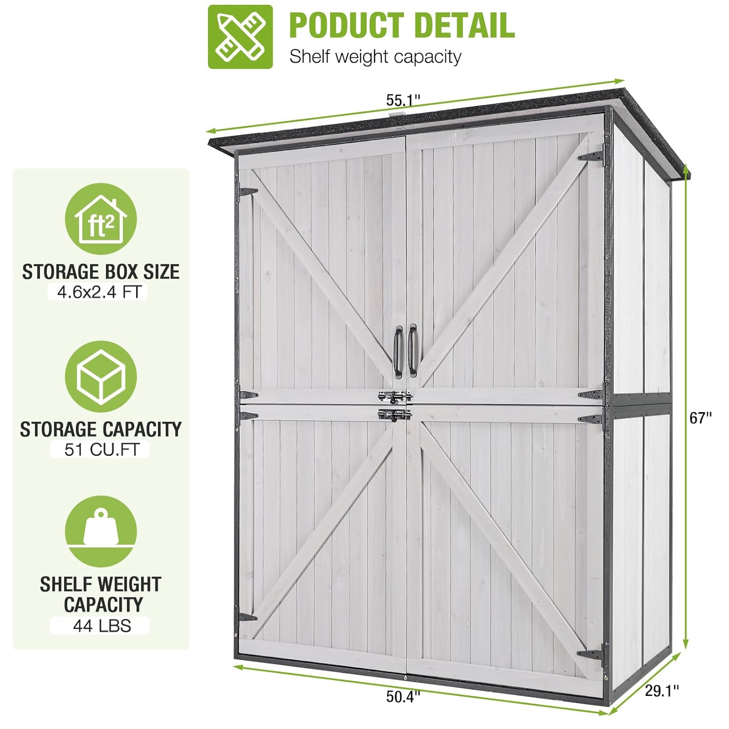 Outdoor Cabinet Storage Shed w - Outdoor Furniture With Storage reseña y precio