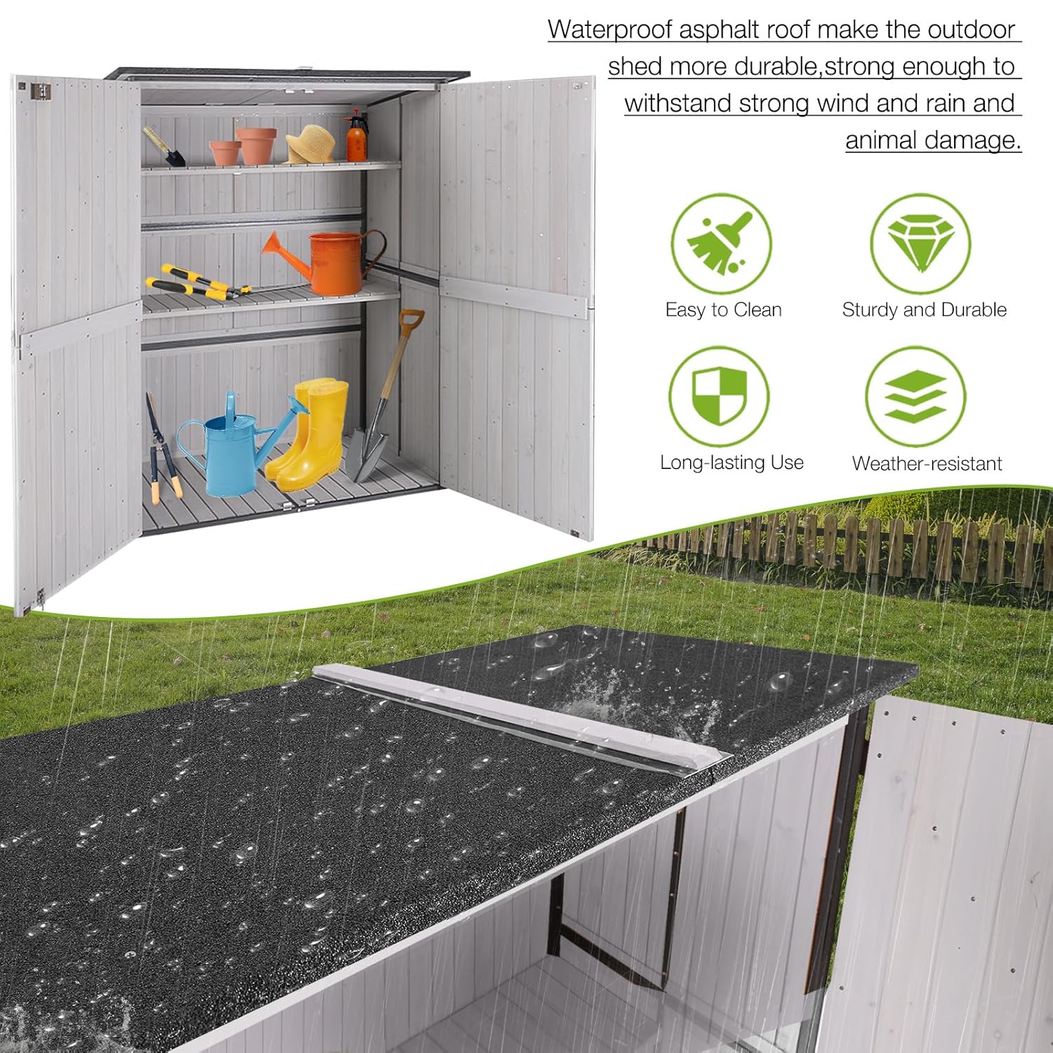 Outdoor Cabinet Storage Shed w - Outdoor Furniture With Storage reseña y precio