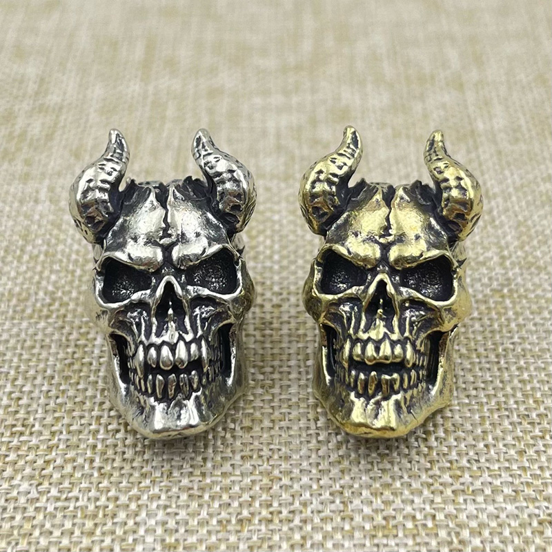 Brass Horned Skull Head Knife  - Outdoor Furniture Diy reseña y precio