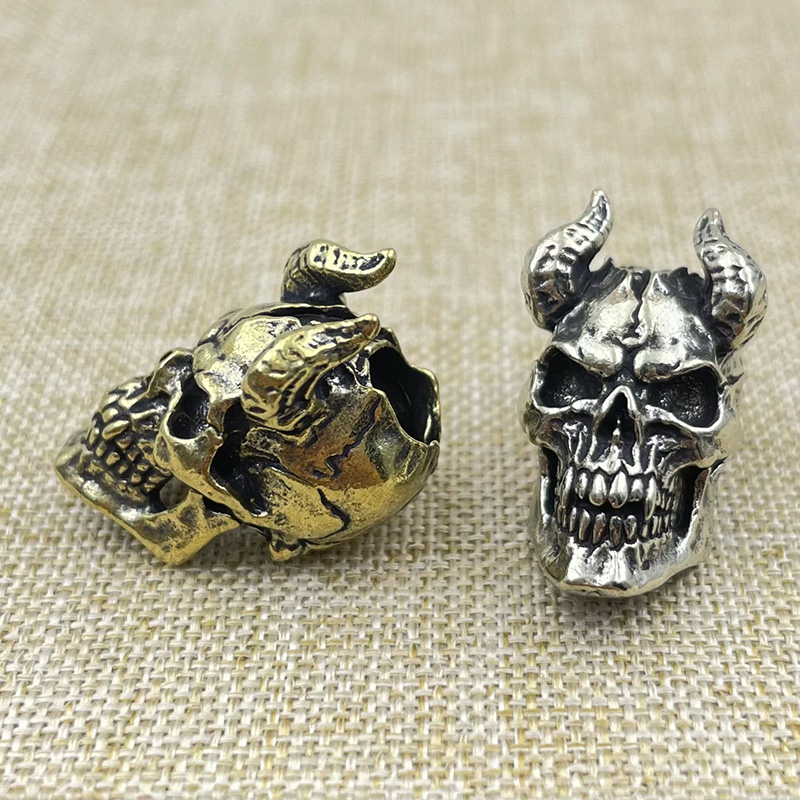 Brass Horned Skull Head Knife  - Outdoor Furniture Diy reseña y precio