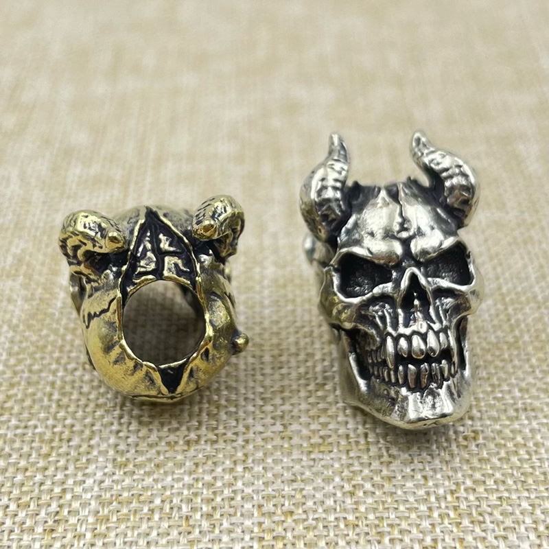 Brass Horned Skull Head Knife  - Outdoor Furniture Diy reseña y precio
