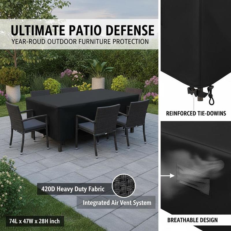 Outdoor Table Set Protector 74 - Outdoor Furniture Designer reseña y precio