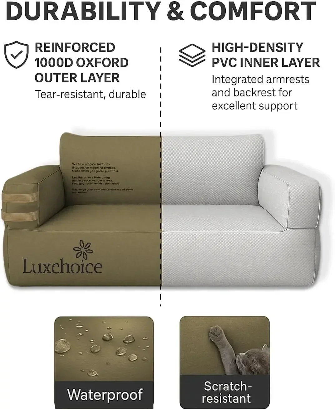 Portable Inflatable Couch for  - Outdoor Furniture Luxury reseña y precio