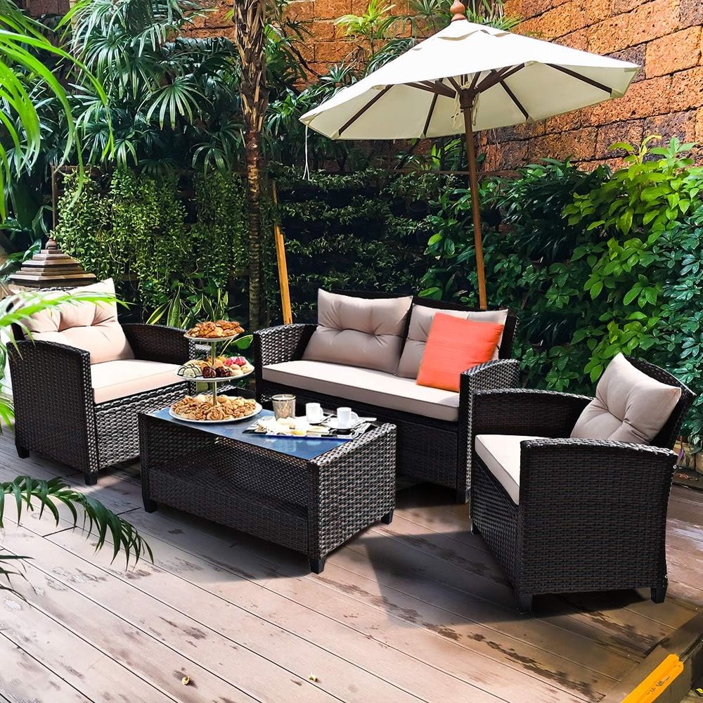 Rattan Outdoor Patio Furniture - Outdoor Furniture Loveseat reseña y precio