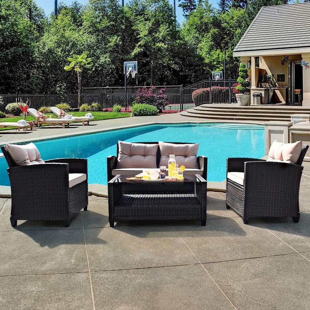 Rattan Outdoor Patio Furniture - Outdoor Furniture Loveseat reseña y precio