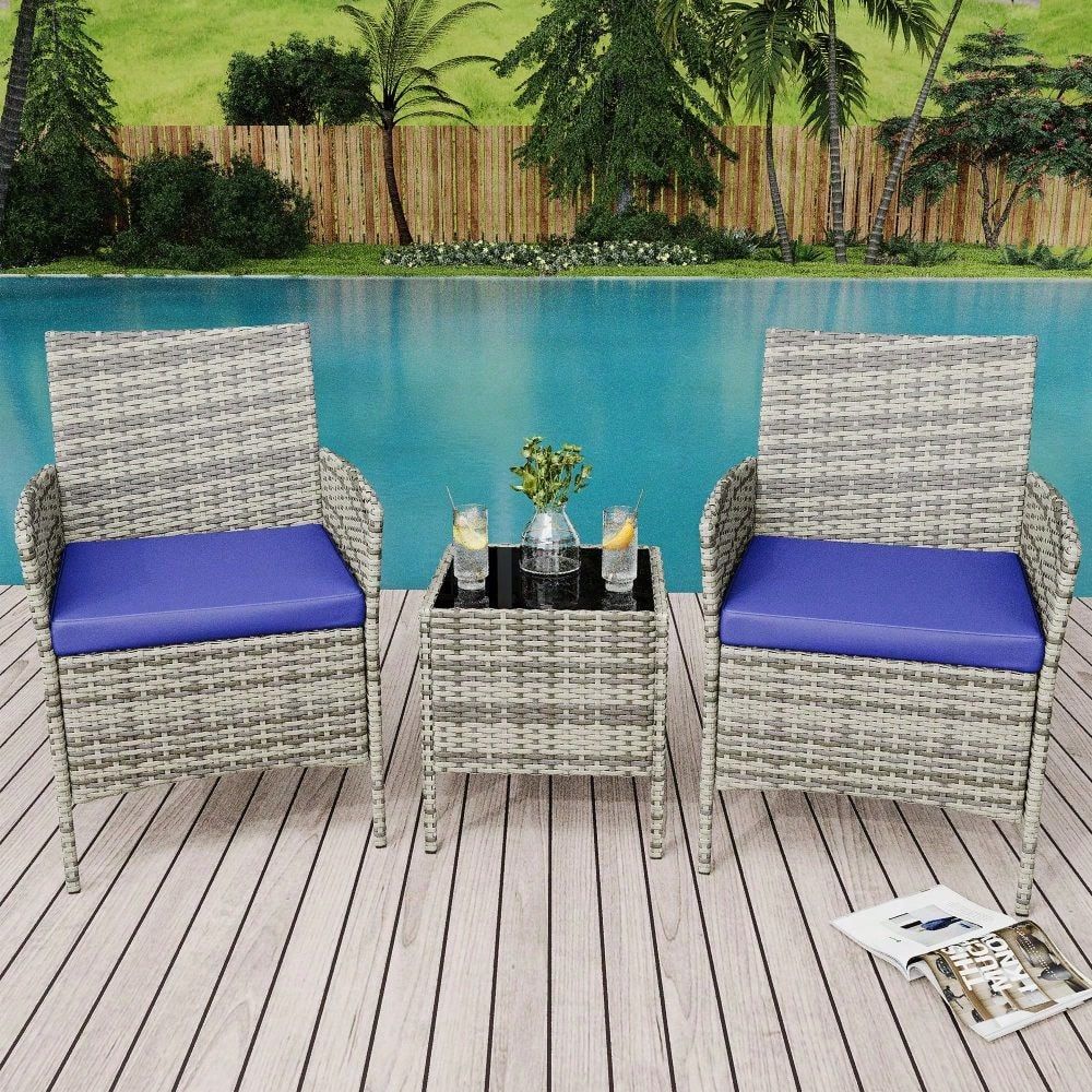 Pieces Patio Furniture Set, Ra - Outdoor Furniture Rattan reseña y precio