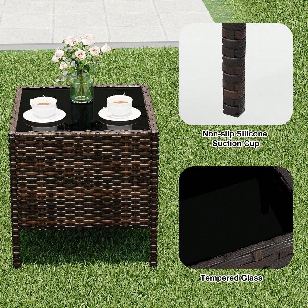 Pieces Patio Furniture Set, Ra - Outdoor Furniture Rattan reseña y precio