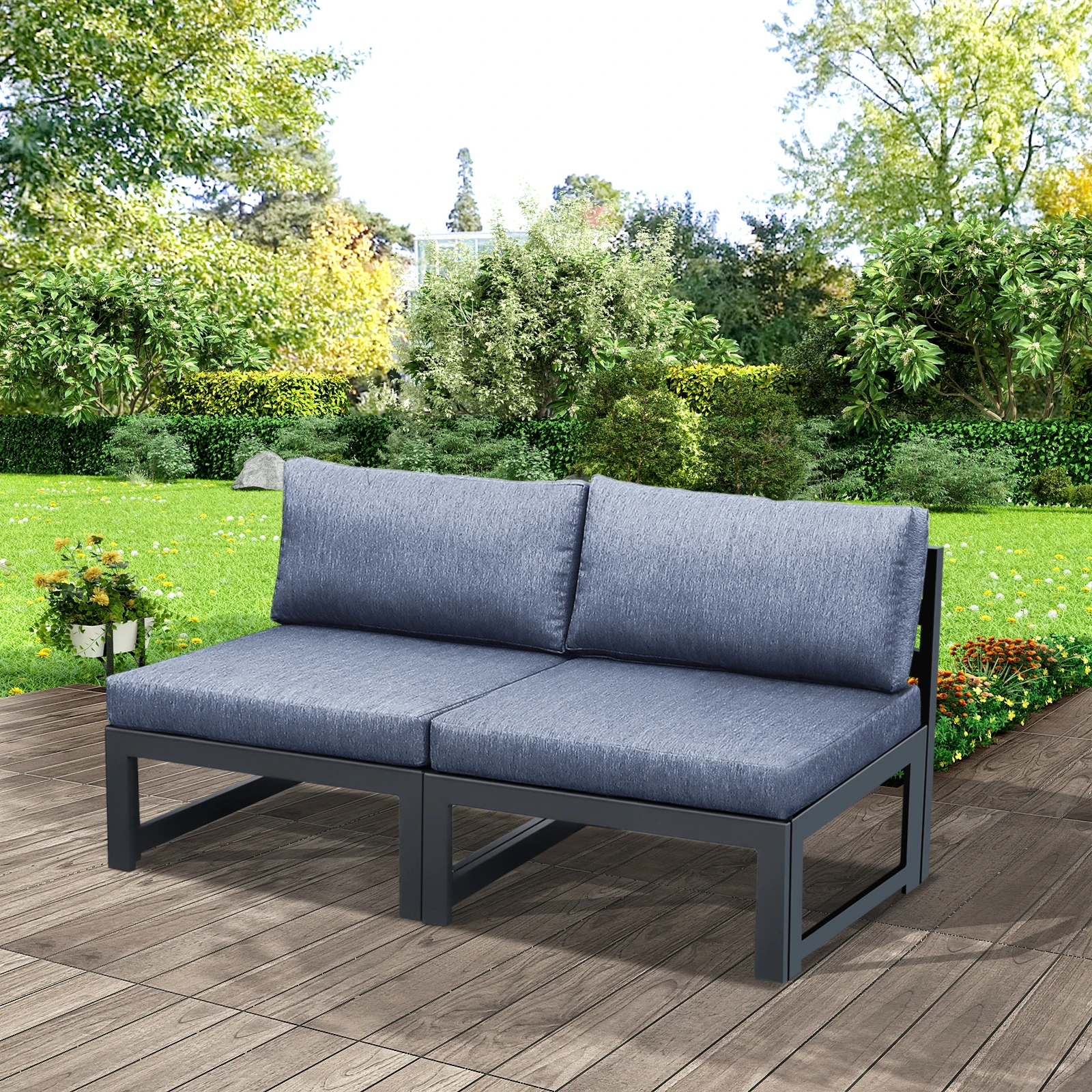 Patio Sectional love seat arml - Outdoor Furniture Loveseat reseña y precio